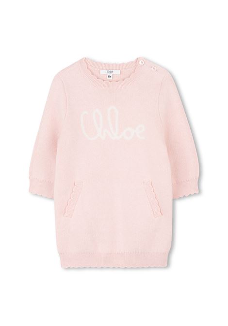 Abito in maglia con logo ricamato CHLOE' KIDS | C2071546J